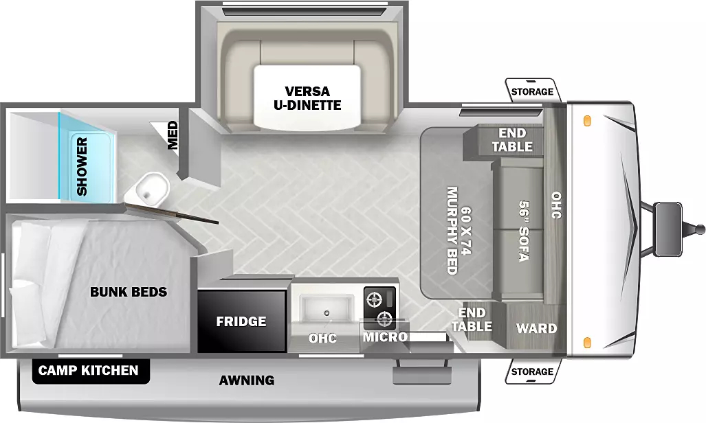 Evo East 178BHSK - DSO Floorplan